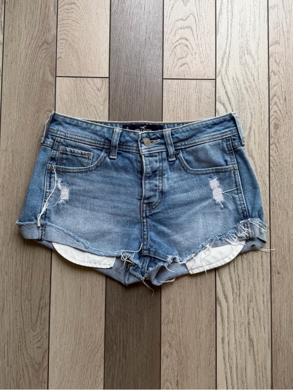 Hollister low rise boyfriend shorts vintage stretch size 0